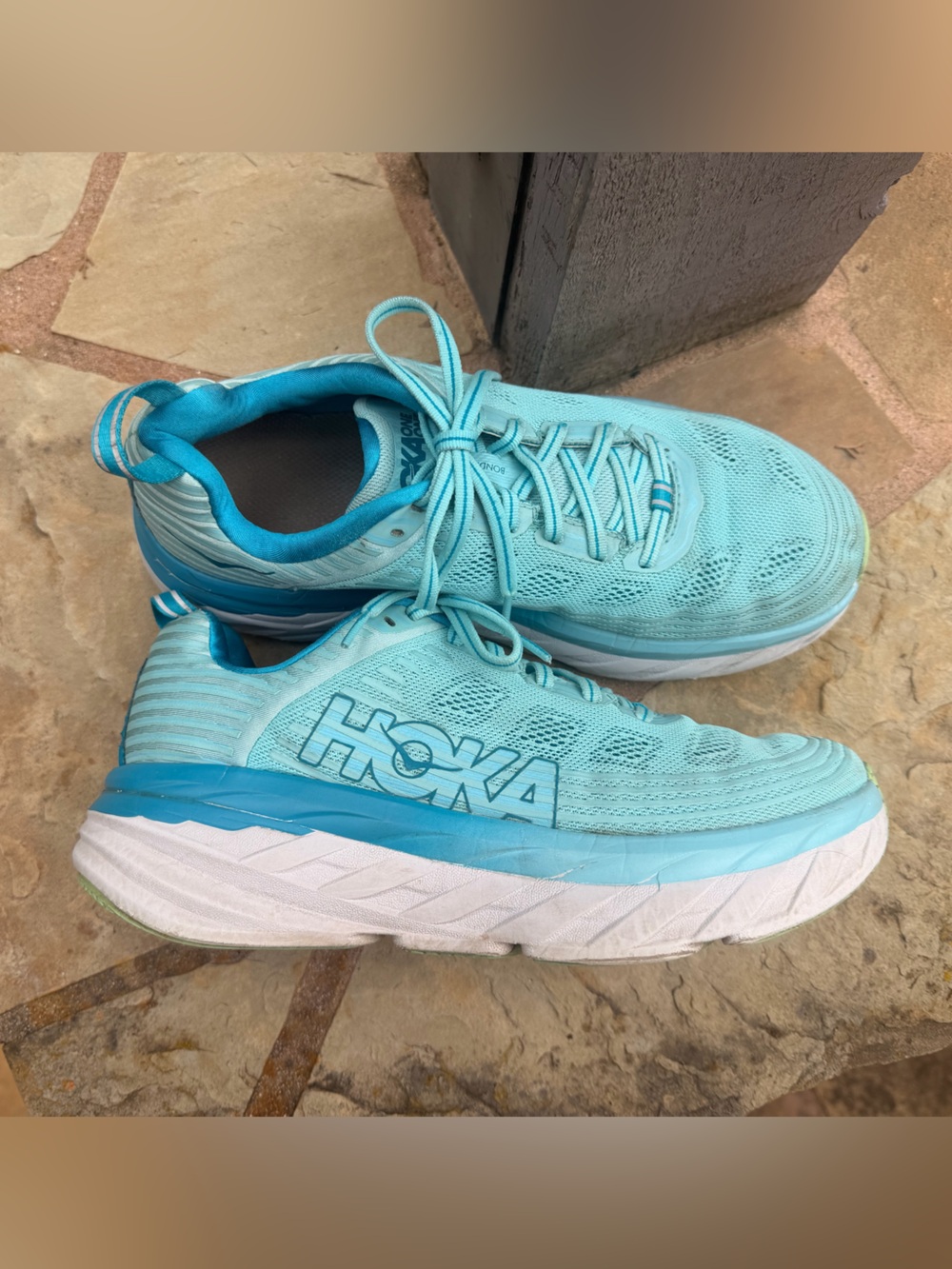 HOKA ONE Bondi 6  Women's Size 8.5
Sneakers Teal Running Shoes